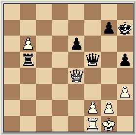 Pd2 Relatief gezien was 20. b5 nog het minst slecht, maar na Lb7 staat Wit toch ook zeer wankel. 20, fxe5 21. Lxe5, Tf5 Er is geen redden meer aan. 22.