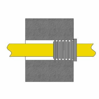 Uitvoering DH-AP voor geboorde gaten Boordiameter (in mm) Ook toepasbaar in doorvoerbuis Bereik PSI plug binnen diameter (in mm) 25 0 + 15 tot en met 19 mm 35 0 + 5 tot en met 16 mm 40 0 + 5 tot en