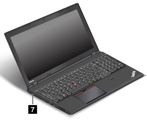 Het lampje in het ThinkPad-logo en het lampje in het midden van de aan/uit-knop geven de systeemstatus van de computer aan.