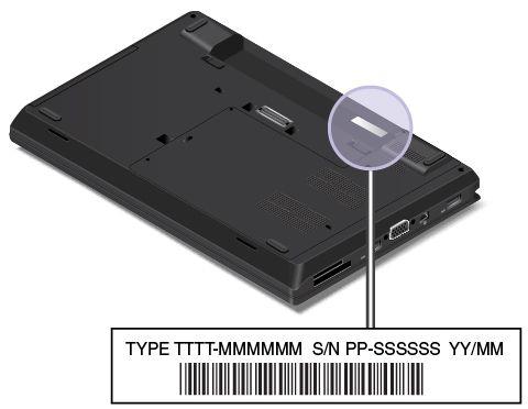 Informatie over FCC ID en IC-certificering De FCC en IC Certification-informatie vindt u op een label dat op de onderkant van de computer is aangebracht, zoals te zien is in de volgende afbeelding.