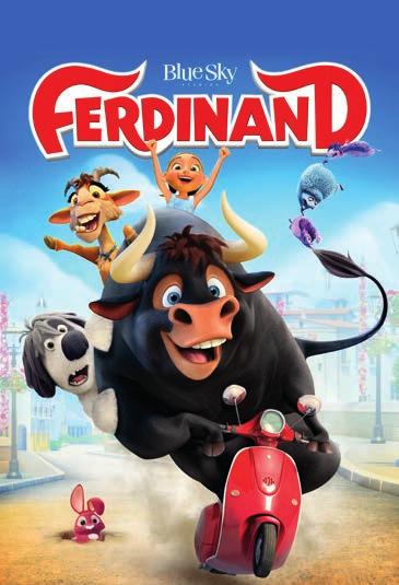 ANIMATIEFILM FERDINAND Ferdinand is een grote Spaanse stier, maar met een klein hartje. Als hij ten onrechte aangezien wordt voor een gevaarlijk beest, wordt hij gevangen genomen en weggevoerd.
