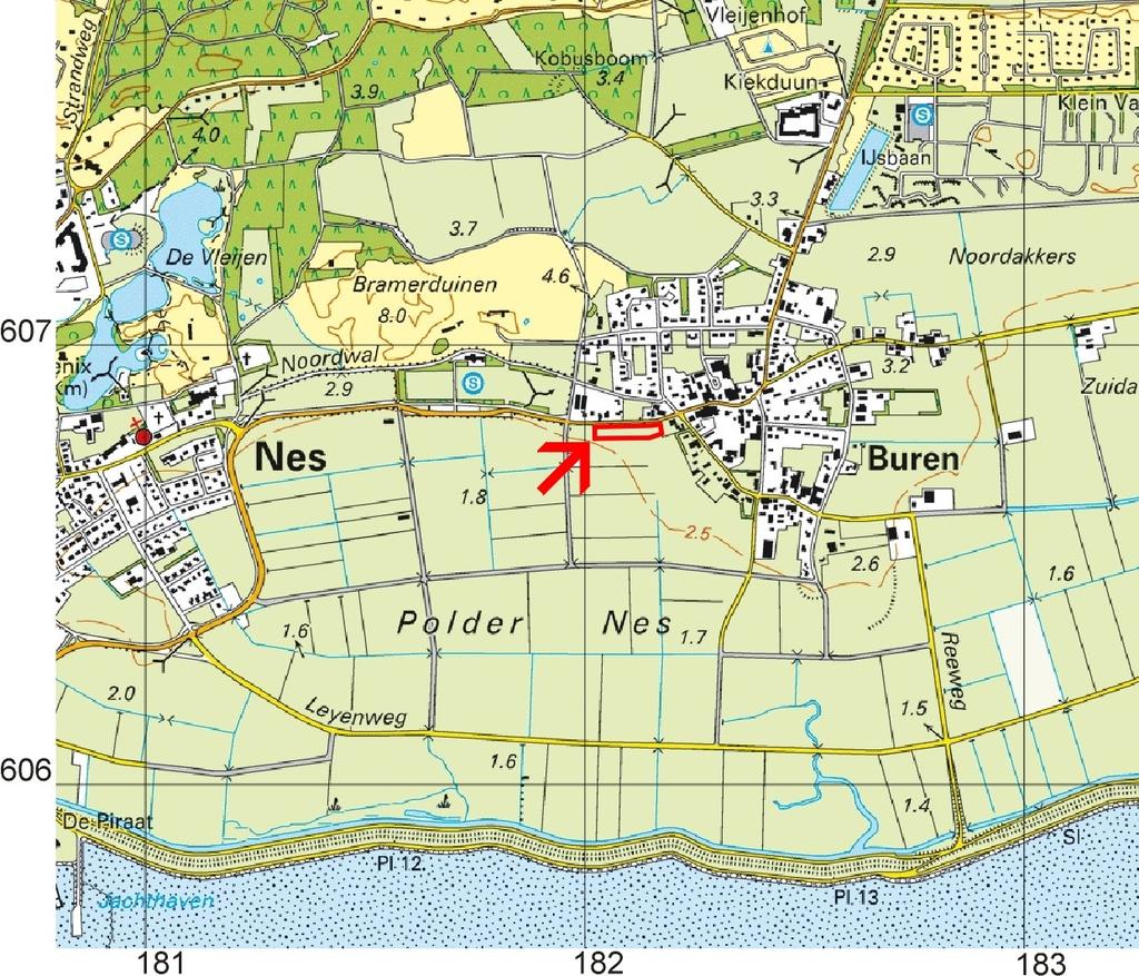 Samenvatting Aan de Pastoor Scholtenweg te Buren, gemeente Ameland, provincie Friesland, heeft op 9 maart 2012 een inventariserend archeologisch veldonderzoek plaatsgevonden (zie Figuur 1).