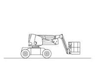 Knik Telescoop hoogwerker DIESEL 16m Manitou 160 ATJ 16,25 m 1,8 x 0,8 m Apparatuur afmetingen.