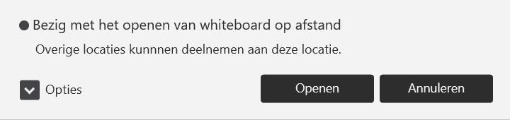 3. Een whiteboard op afstand gebruiken om het scherm te delen Een whiteboardsessie op afstand openen Deze sectie geeft uitleg over het openen van een whiteboardsessie op afstand.