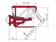 Voorover kistenkantelaar 135 K80-1600 135 kantelhoek Geschikt voor kisten met en zonder onderdek Kistdiepte instelbaar van 850 tot 1250 mm Kisthoogte instelbaar van 850 tot 1250 mm