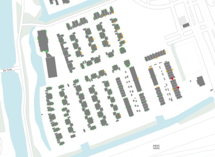 (zonder maatregelen) (uitgezonderd groene punten) 8 Locaties knelpunten noordoever (Vlaardingen, ten