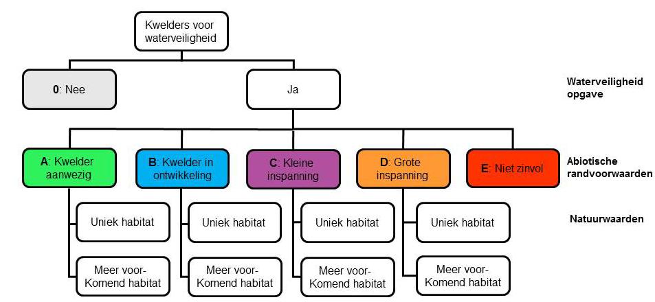 6 Zoekkaart Kwelders en Waterveiligheid Waddengebied In dit hoofdstuk wordt op basis van de huidige en toekomstige waterveiligheidsopgave, de abiotische randvoorwaarden en de natuurwaarden een