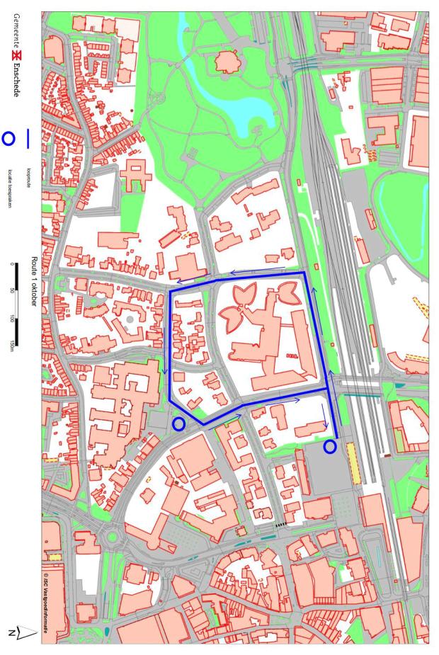 Bijlage kaart locatie demonstratie NVU 1-10-2017