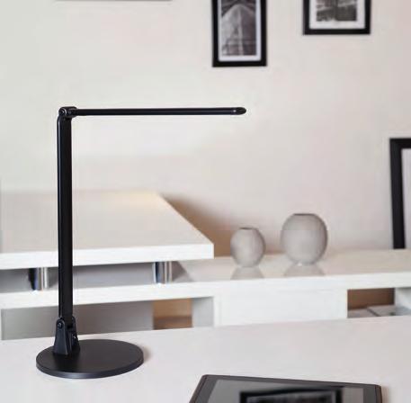 Verlichting Bureaulampen Bureaulamp LED stream LED bureaulamp in minimalistisch design, de vorm spreekt voor zich Edel: Arm en lampenkap van hoogwaardig eluminium met kunststof-accenten Extreem