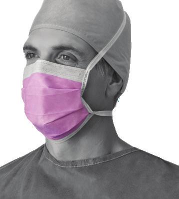 92 21 160 Type IIR 25/doos, 100/ Vloeistofbestendig chirurgisch masker Thermisch gebonden polypropyleen binnenkant, nonwoven polypropyleen buitenkant