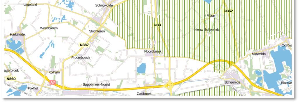 Landschapstype en -structuur Het plangebied maakt onderdeel uit van drie landschappen: Fivelingo (noord, oud zeekleigebied), Duurswold (midden, veenontginningsgebied) en Oldambt (zuid, jong