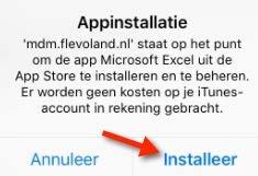 standaard apps geïnstalleerd.