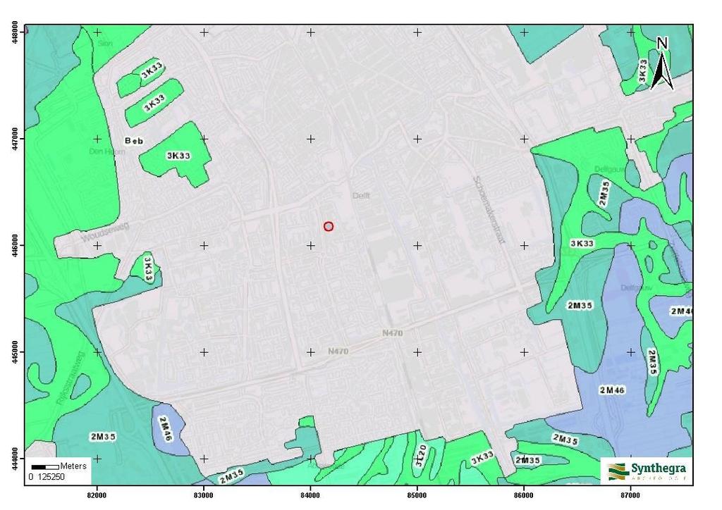 Legenda 3k23 Getij-inversierug 2M35 Vlakte van getij-afzettingen 2M46 Ontgonnen veenvlakte (+/- klei/zand) Afbeelding 2.