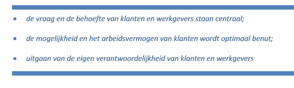 Ø Ø Ambitie 3: op 1 januari 2015 is een regionaal uitvoeringsplan ontwikkeld voor de Participatiewet waarin concreet is uitgewerkt hoe de dienstverlening zal worden uitgevoerd, vanuit welke