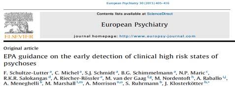 Zorgstandaard psychose, 2017 Vroegdetectie en vroegbehandeling is standaardzorg 43 44 conclusions Acknowledgements Early Detection and Evaluation Intervention Early detection is feasible in routine