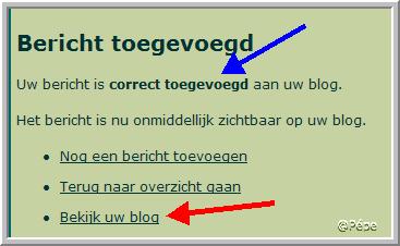 Kladversie De mogelijkheid bestaat, om uw bericht eerst in een kladversie te maken. Als u hier gebruik van wenst te maken, moet u eerst het vierkantje (zwarte pijl, Figuur3) aanvinken.