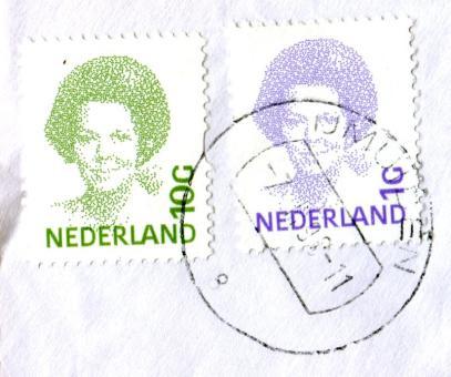 IJMUIDEN 4 Het langebalkstempel was eind 1979 nog in gebruik.