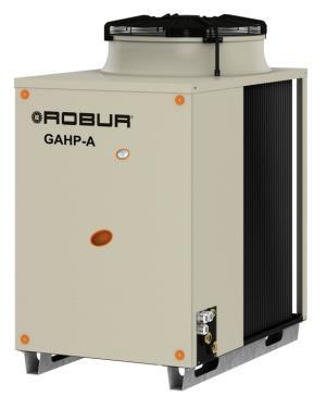 ROBUR PRO GAHP-A S1 PRO GAHP - A S1 Serie Condenserende GasAbsorptieWarmtepomp Lucht-water geluidsarme uitvoering Verwarming GAHP staat voor Gas Absorption Heat Pump.