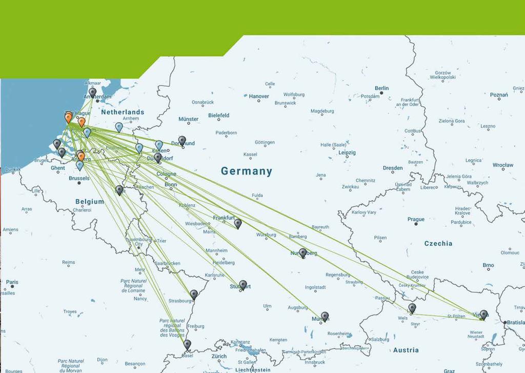 Straight into Europe > Eén loket voor al uw vervoer tussen de zeehavens en de Europese markt.