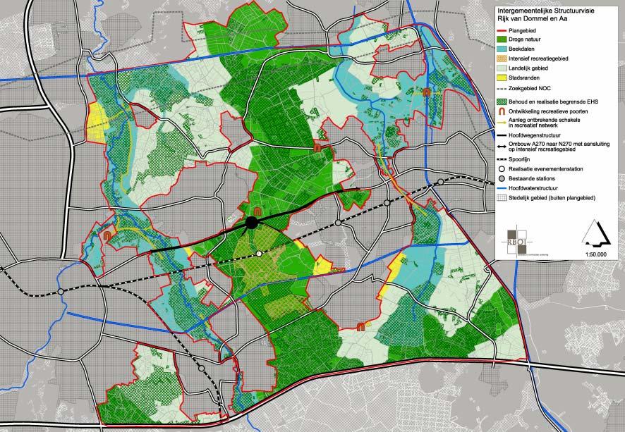 18 Het bestemmingsplan Buitengebied Nuenen Figuur 2.2. Kaart Intergemeentelijke structuurvisie Rijk van Dommel en Aa.