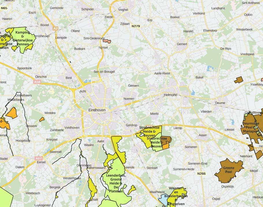 3. Natura 2000 gebieden 9 Binnen de gemeentegrenzen van Nuenen zijn geen Natura 2000 gebieden gelegen.