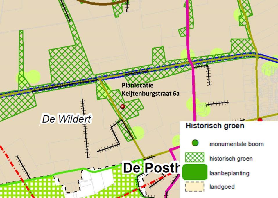 Cultuurhistorie Figuur 9: Cultuurhistorische kaart, gemeente Rucphen Op de locatie Keijtenburgstraat 6a wordt niets veranderd aan de huidige situatie.