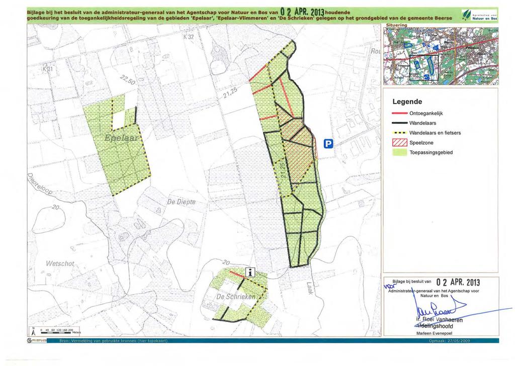 Bijlage bij het beslult van de administrateur-generaal van het Agentschap voor Natuur en Bos van Q 2 APR.