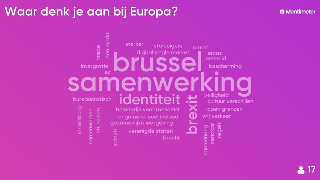 Waar denk je aan bij Europa?