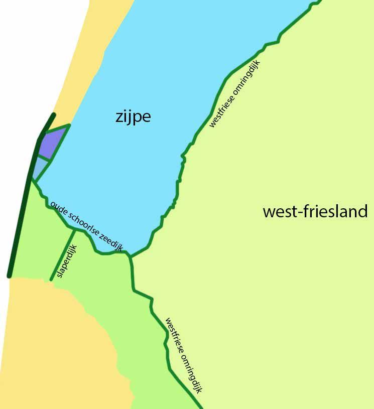 Inventarisatie en Analyse: Historie Cultuurhistorie Dijken De dijken rondom Petten zijn relicten van de lange strijd tegen het water en dienen nog steeds als secundaire zeewering.