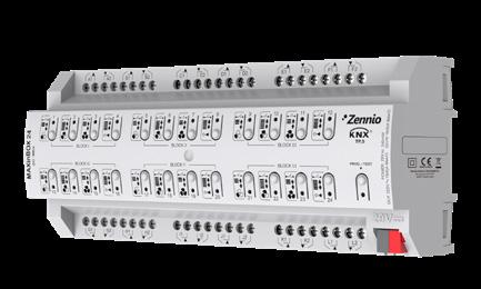 Multifunctionele actoren Rolluikactoren MAXinBOX 24 MAXinBOX SHUTTER 8CH ZIO-MB24 (90 x 60 x 210 mm) Multifunctionele KNX actor voor DIN-rail montage (12 modules) die meerdere configuraties aankan