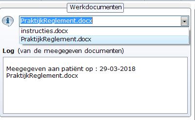 Werkdocumenten Werkdocumenten zijn formulieren die u bijvoorbeeld mee geeft aan patiënten. Denk hierbij aan het praktijkreglement.