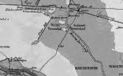 Dijkdoorbraak in 1855 Je hebt net een film gezien over de dijkdoorbraak van de Grebbedijk in 1855. Vertel in je eigen woorden wat er toen gebeurd is. Hier zie je een kaart uit 1855.