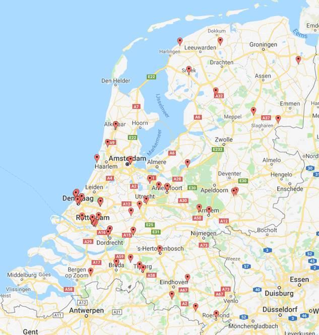 2.8 Weergave incidenten GTPA/VPT op kaart Op onderstaande afbeeldingen zijn de GTPA/VPT incidenten weergegeven.