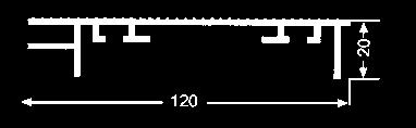 4) Maße, zulässige Abweichungen/Measurements, permissible deviations Verbindungsprofil/Connection section EN AW-6060 [Al MgSi] T4 (AlMgSi0,5 F13) kalt ausgehärtet, pressblank, biegefähig, inkl.