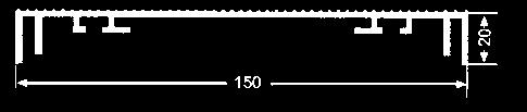 punching, in manufacturing lengths of 6000 mm Profil 1 und 2 Bezeichnung: Rillenstoßverbinder Verwendung: als Unterkonstruktion für Attika ab deckungen aus 1,5 mm Blechen in AlMg1 Normalqualität