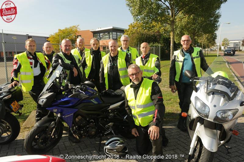 Zonneschijntocht 06-10-2018 De op zaterdag 6 oktober verreden Zonneschijntocht is weer als een zonnetje verlopen, dank zij de inzet van de Ram motorrijders.