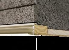 muurplaat of nokgording. De eenzijdig klevende afdichtingsband kleeft op diverse bouwonderdelen van hout, steen, beton tot en met staal. Hierdoor kan een luchtdichte aansluiting worden gerealiseerd.