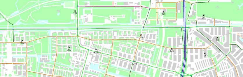 3 Invloedsgebied (verkeerskundig en lucht & geluid) In figuur 2 is een overzicht opgenomen van Teleport en de directe omgeving uit het verkeersmodel. Zichtbaar zijn de wegen in het model en de zones.
