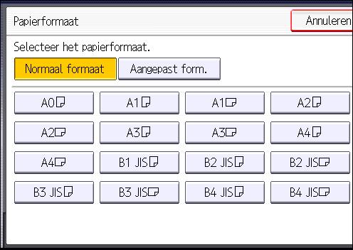 3. Kopiëren 4. Selecteer het papierformaat. 5. Druk twee keer op [OK].