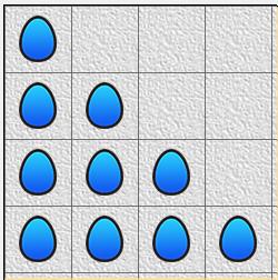 Opgave 5.2: Zoek de rij met het meeste eieren Taak: Leer Mimi hoe ze de rij kan vinden met de meeste eieren. De methode levert het rijnummer op met de meeste eieren.