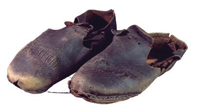 Paar schoenen, 17de eeuw, Bierstraat.