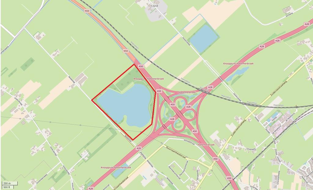 BIJLAGE 1: Kaart ligging plangebied plas Noorderhoek te Oldebroek Figuur 1: