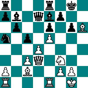 3.Le2 Pc6 4.Pf3 Le7 5.0 0 Pf6 6.e5 Pd7 7.d4 0 0 8.c4 dxc4 9.Lxc4 Pb6 10.Lb3 Pd5 Beter is 10...f5 11.Pc3 Pxc3 12.bxc3 b6 13.Lc2 Lb7 (La6) 14.Dd3 g6 15.