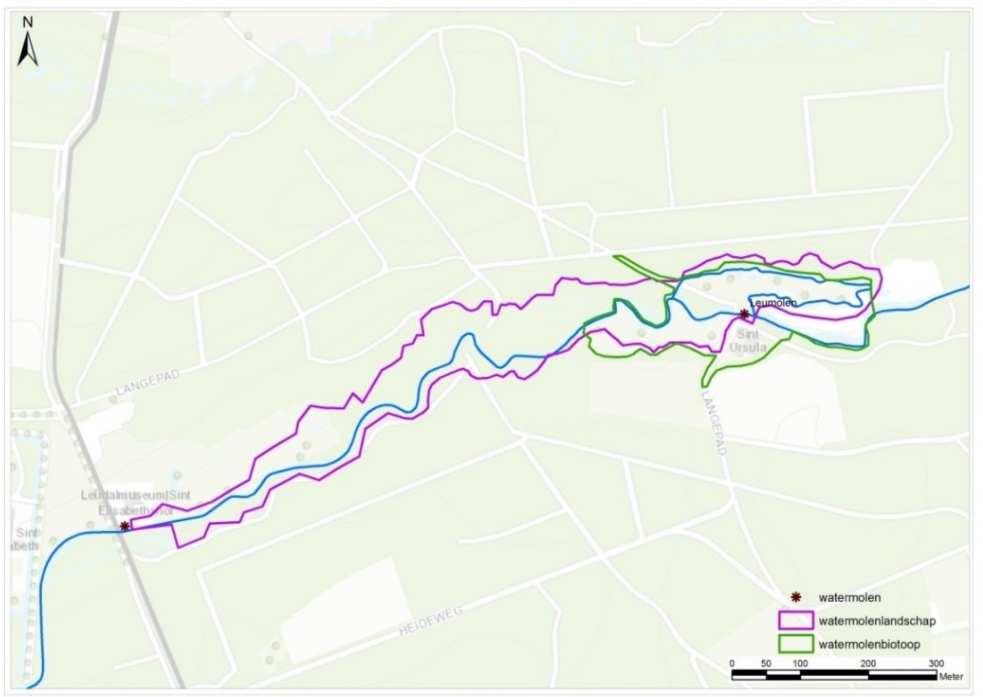 en actuele kaartbeeld. Dat betekent wel dat in dergelijke gevallen sprake is van een zekere onderschatting van de hydrologische invloedsfeer. 2.