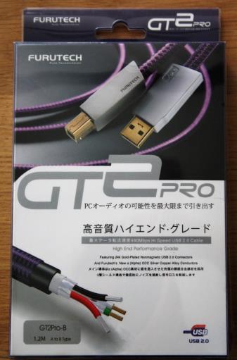 Furutech GT-2 Pro USB kabel (demo model): Furutech s High-End USB kabel: 3-voudig afgescherm, verzilverde geleiders en vergulde USB connectoren.