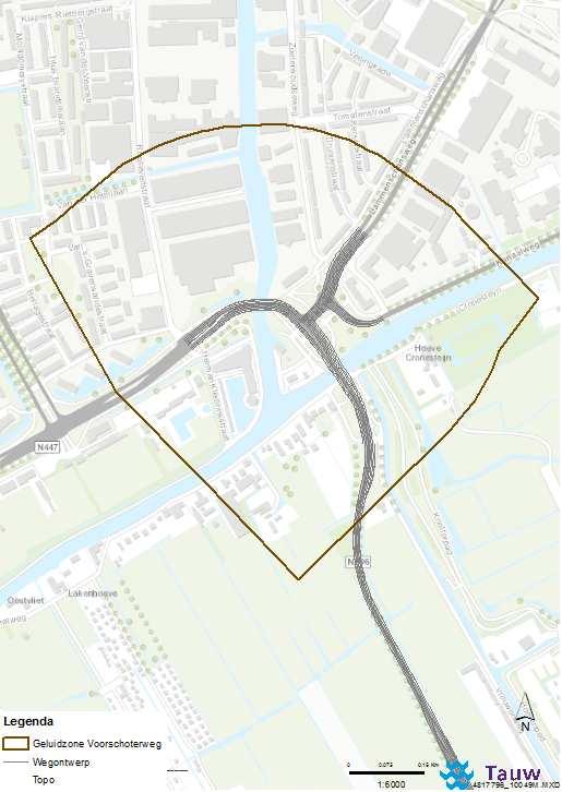 4.2.4 Voorschoterweg (N206) In figuur 4.4 is situering onderzoeksgebied Voorschoterweg weergeven. Figuur 4.