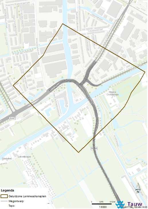 4.2.5 Lammenschansplein - Lammenschansweg In figuur 4.5 is de situering van het onderzoeksgebied van de Lammenschansplein weergegeven.