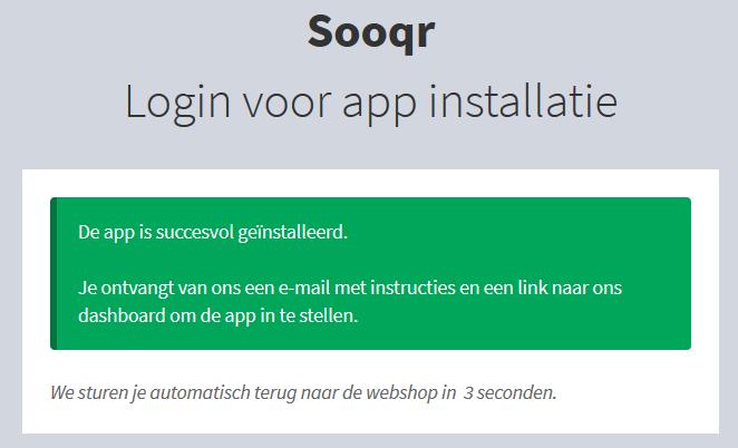 De app is nu geïnstalleerd.