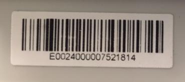 Check serienummer Controleer het serienummer van de meter. Deze is te herkennen aan het nummer op de barcode, zie afbeelding.