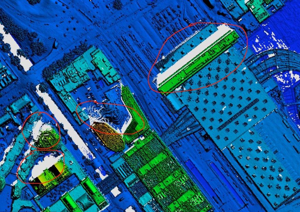 Aan de zijkant van een strook is vaak wel data beschikbaar uit de naastliggende strook beschikbaar, waardoor